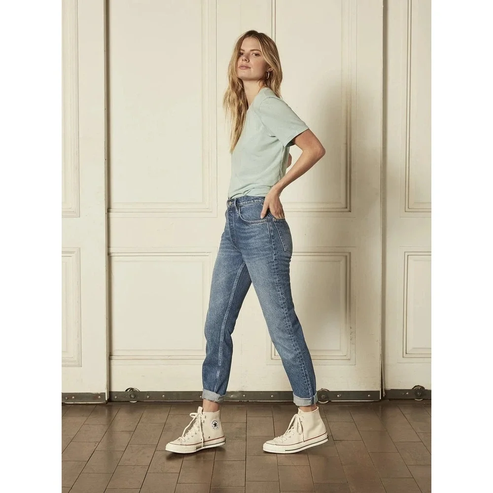 Boyish The Billy High-Waist‎ Skinny Jean Conversation Wash Size 25 Rigid Denim